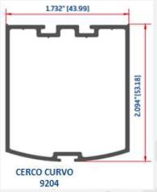 CERCO CURVO PUERTA PESADA 6.10 MTS DE LARGO