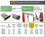 Escalera de Extensión FER- Tipo |A Industrial Pesado 225 kg