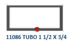 TUBO RECTAGULAR 1 1/2