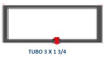 TUBO RECTANGULAR DE 3