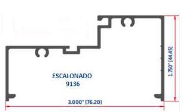 PERFIL REDONDEADO ALUMINIO BLANCO REFERENCIA 1061L